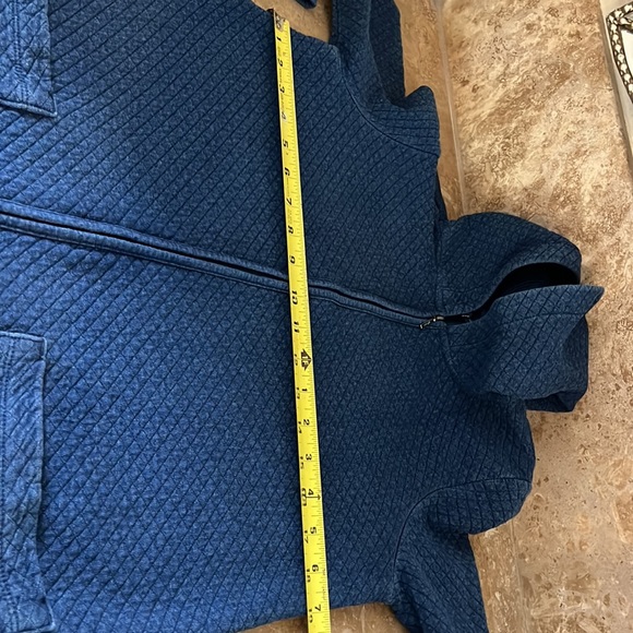 Pure Jill, indigo, denim color Zip up hoodie, lightweight jacket. Size XS - Picture 6 of 7